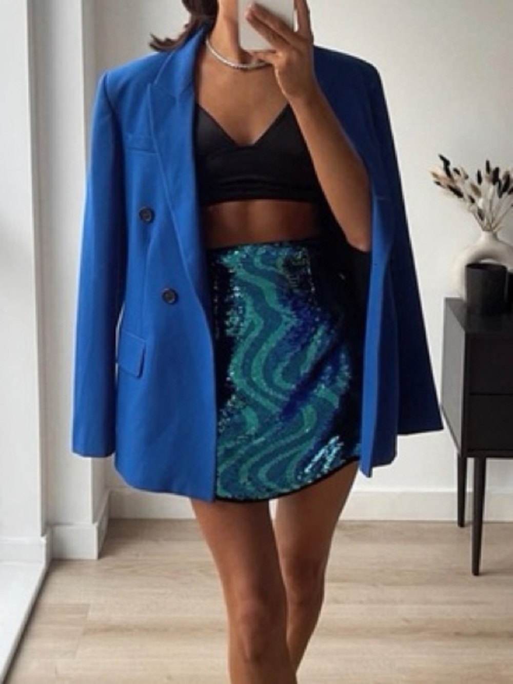 ZARA SEQUIN MINI SKIRT